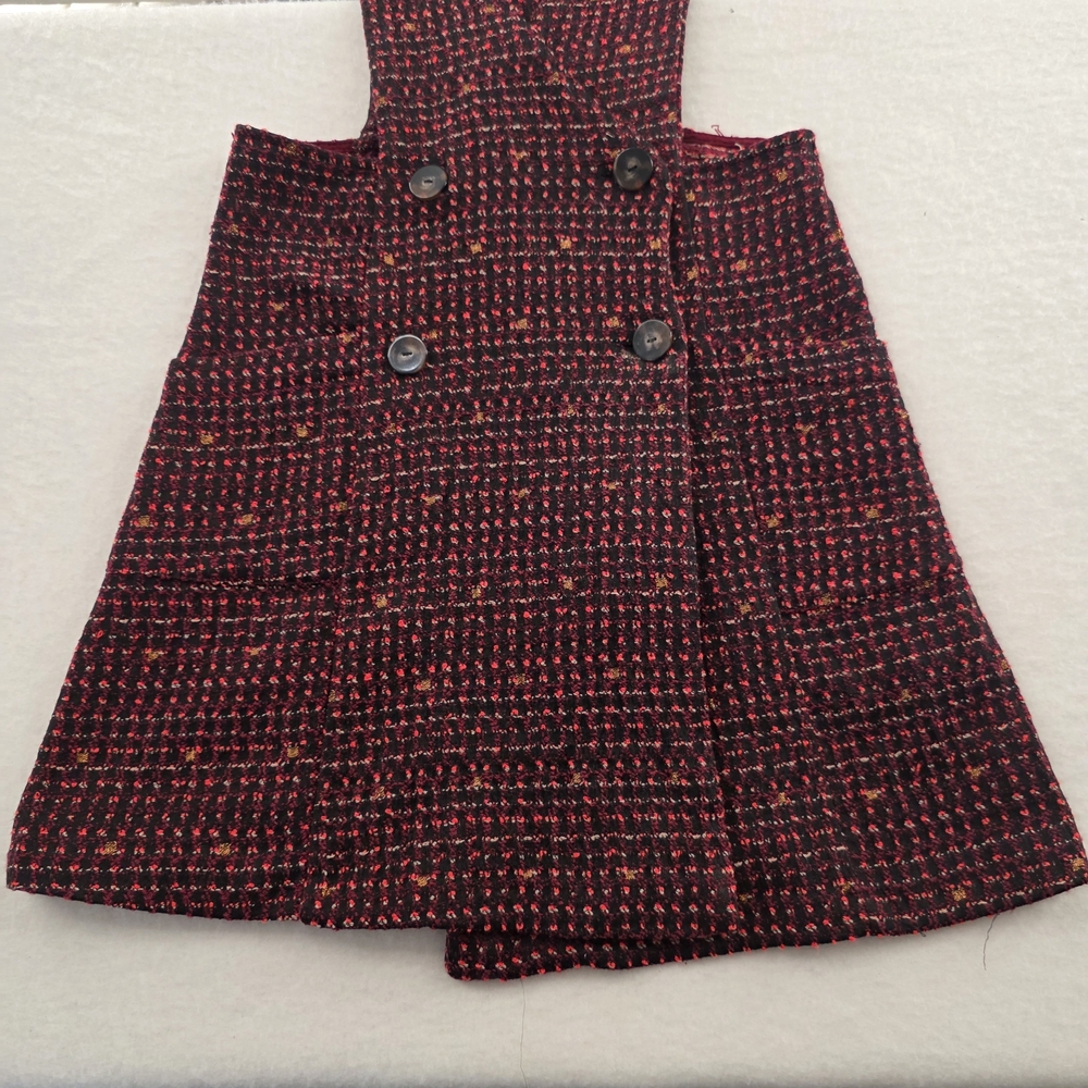 Zara Girl's Chic Tweed Pinafore Dress Size 11-12 - Picture 3 of 6